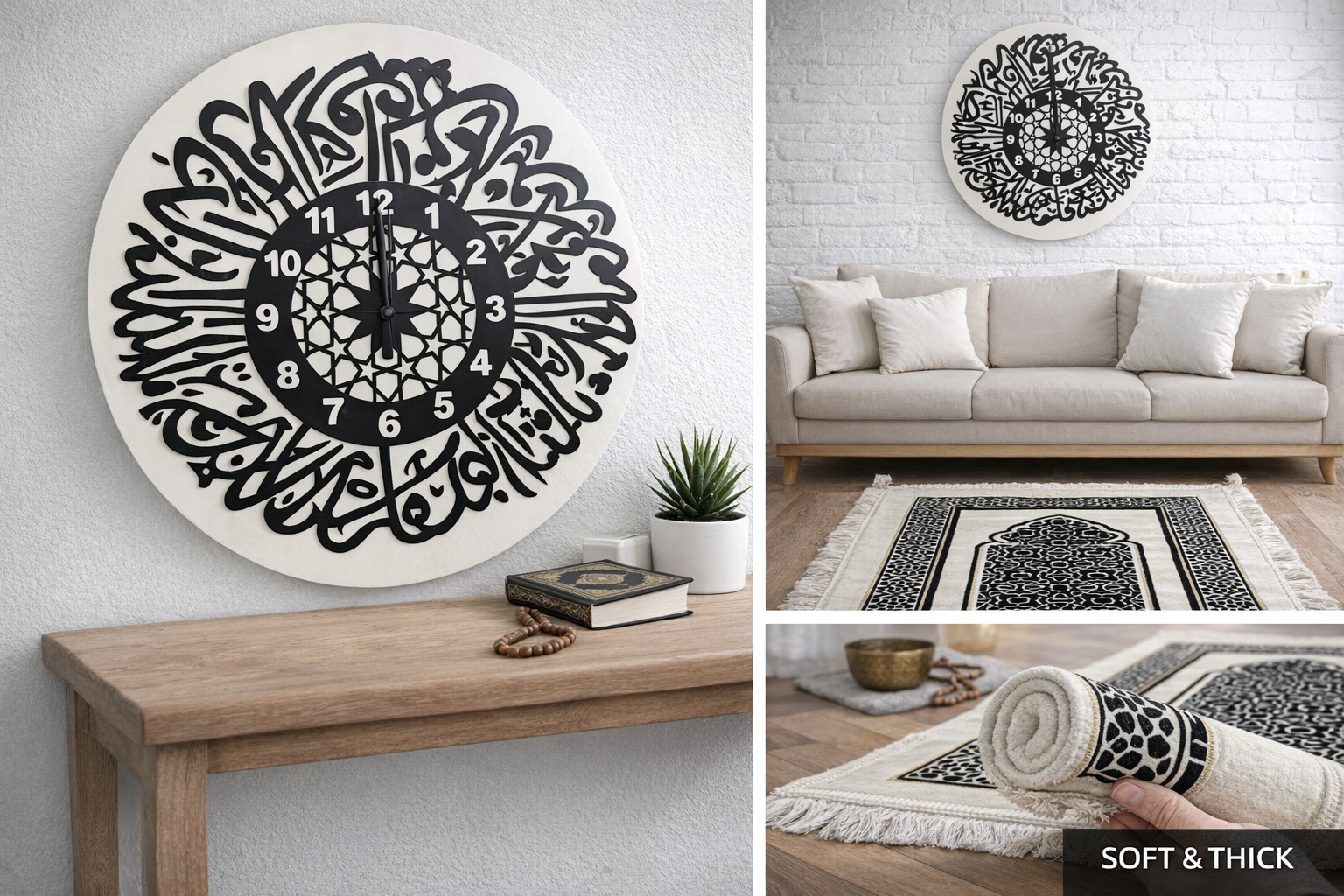 Ručno gravirani drveni zidni sat – Ramazanski poklon 🕰️✨